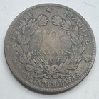 1889 A France 10 Centimes Coin - Bronze - Ten - French Coin  - Free Shipping