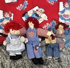 Raggedy Ann   Andy Crib Bedding Room Decor Lot Vintage 70s Lamp Dolls