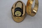 Vintage Max Factor Lipstick Case Oval Gold Tone Mirror Hollywood Glam 40s 50