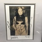 Vintage Signed Janet Jackson Picture Framed