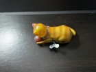 Reduced  Vintage Tin Litho Celluloid Wind Up Toy Cat With Ball Occupied Japan