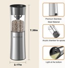 Electric Salt And Pepper Grinder Set  Automatic Gravity Salt And Pepper Grinder