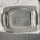 Vintage Arthur Court Tray Aluminum Eastlake Grasshopper Wheat Handles Large 19 