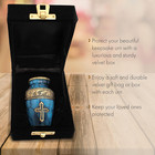 Blue Cross Cremation Urn For Ashes Adult Male - Personalized Cremation Urns For 