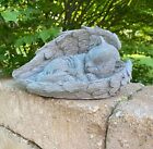 Angel Cat Memorial Resin Statue  Garden Sleeping Cat Pet Bereavement Gift