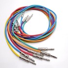 6 Pack Patch Cables 1 4  To 1 4  Trs Multicolor Balanced 