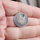 Antique Coin   Token Love Token Possibly Dog Tag 1820 Mexican   Engraved 1845