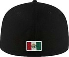 New Era Authentic Wbc Mexico Black   White Logo With Flag 59fifty Fitted Hat Cap