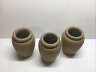 Antique Lot Of 3 Stoneware Creamer Pots  Glazed On Inside Only 