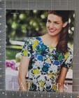 2014 Talbots Magazine Print Ad Sexy Woman Female Model Brunette Flower Dress
