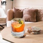 Marble Coasters Set Of 6 Green Onyx Handmade 3 5  Inches Coasters For Drinks    