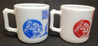 Set Of 2 Hazel Atlas Ranger Joe Ranch Mugs  Blue   Red W  Pre-honnies Cereal Bag