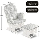 Costway Wood Baby Nursery Rocking Chai Glider And Ottoman Cushion Set