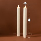 Luminara Flameless Battery Ivory Taper Candles With Remote Moving Wick 9 5 h