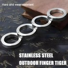 4x Stainless Steel Outdoor Rotatable Folding Ring Color Silver  Hiking Men Women