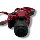 Canon Eos Rebel T5 18mp Dslr Camera Red 18-55mm Is Ii Lens Kit 32gb Sd Tested