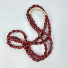 Chevron Venetian Red Trade Beads 34 Inch