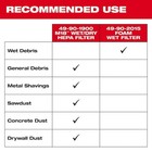 Milwaukee Tool 49-90-1900 Cartridge Filter  Fits Milwaukee 0880-20 Vacuum