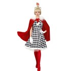 6pcs Cindy Costume Adult Halloween Christmas Dress With Red Velvet Cape Wig