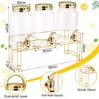 Tanlade 3 Pcs Plastic Drink Dispenser Stand Beverage Dispenser Sturdy Metal