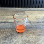 Mlb New York Mets Orange Clear Glass Baseball Logo Licensed Shot Glass