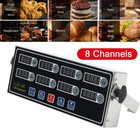 Commercial 8 Channels Digital Kitchen Timer  Stainless Steel Calculagraph Timer