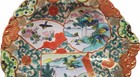 Japanese 8 3 8  Kutani Scalloped Shallow Bowl Early 1900s