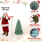 4ft Blue Spruce Artificial Christmas Tree Unlit Xmas Tree 475 Pe pvc Branch Tip