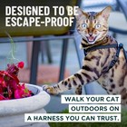 Houdini    Escape Proof Cat Harness   Leash Set By     Black Medium Cat Harness