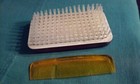 Vintage 1940 s-50 s Travel Clothing Brush   Comb Set In Case Metal   Enamel Back