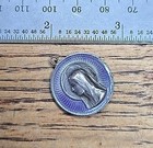 Antique Sterling Silver Enamel Medal Double Sided Jesus   Holy Mother Mary  b 