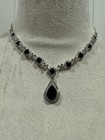 Crystal  Necklace Earrings Jewelry Set Black