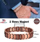 Men s Bracelet Magnetic Therapy Arthritis Pain Relief Pure Solid Copper Bangle