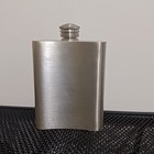 Vintage Thailand Siam King Of Spades 5  Pewter Flask