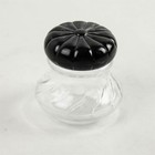Vintage Glass Jar Screw Top Lid Powder Perfume Bottle Vanity Collectible