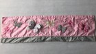Just Born Antique Chic Baby Girl Nursery Curtain Valance Butterflies Gray Pink