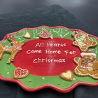 3d Cracker Barrel    all Hearts Come Home For Christmas    Holiday Platter Reindeer
