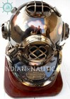 18  Brass   Iron Antique Finish Morse U s Navy Mark V Scuba Diving Divers Helmet