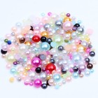 1000pcs 2-10mm Mixed Flat Back Pearl Semicircle Decoration Diy Color  Jewelry