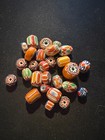 Lot Chevron Glass Beads Trade 10-18mm  b529 