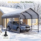 3x4 5m 3 6x6m 6x6m 6x9m 6x12m Heavy Duty Metal Carport Galvanized Steel Garage