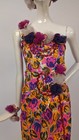 Vintage 1960   s Tropical Floral Costume Dress W Headband   Wristlet