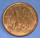  1 Oz  Walking Liberty Round  999 Fine Advp Copper   free Shipping  