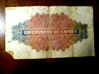 Very Rare        Cyprus 5 Shillings 1952 P-30    Queen Elizabeth  Good Condition