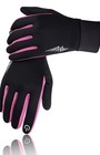 Simari Winter Kid Gloves   Pink   Black Pair