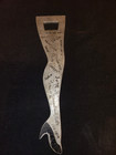 Vintage Old Lady Leg Shape Aluminium Beer Whsky Bottle Opener Collectible Japan
