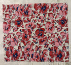 Charming Pink 1940s Feedsack Fabric Piece 9x10 Floral Pattern