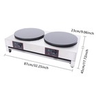 Commercial Dual-head Electric Crepe Maker Machine 16  Pancake Baking Machine Us 