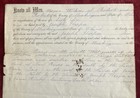 Antique 1870 Muskingum County Ohio Oh Deed Signed By Justice Davis Reed W  Stamp