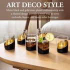 Tabletop Black And Gold Cocktail Glasses  Whiskey Rocks Drinking Glass  Set Of 6